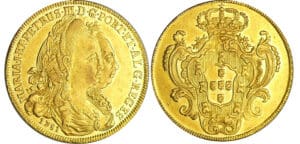 Portugal - Maria I et Pedro III (1777-1786) - Peça (6400 reis) 1781 (Lisbonne)