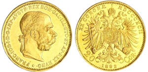 Autriche - François Joseph I (1848-1916) - 20 couronnes 1892 Autriche - François Joseph I (1848-1916) - 20 couronnes 1892