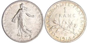 Troisième république (1871-1940) - 1 franc Semeuse 1914 C