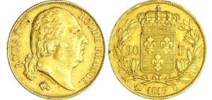 Louis XVIII (1815-1824) - 20 francs au buste nu 1817 Q (Perpignan) Louis XVIII (1815-1824) - 20 francs au buste nu 1817 Q (Perpignan)