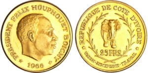 Côte d'ivoire - 25 francs1966