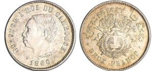 Cambodge - Norodom I (1860-1904) - 2 francs 1860