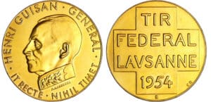 Suisse - Lausanne - Médaille de tir en or 1954