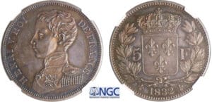 Henri V Comte de Chambord - 5 francs 1832