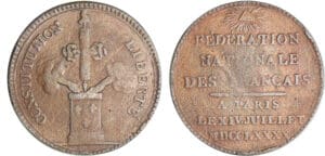 Constitution (1791-1792) - Médaille de la Fédération nationale des Français 14 juillet 1890 Constitution (1791-1792) - Médaille de la Fédération nationale des Français 14 juillet 1890