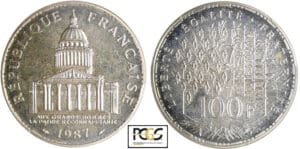 Cinquième république (1959- ) - 100 francs Panthéon 1987