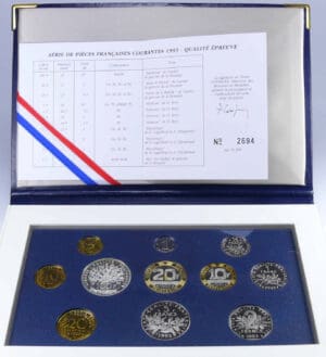 Cinquième république (1959- ) - Coffret belle épreuve 11 monnaies - 1993