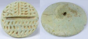 Proche Orient - Elam (Sud Iran) - Cachet en fritte - 1000 / 500 av. J.-C. Proche Orient - Elam (Sud Iran) - Cachet en fritte - 1000 / 500 av. J.-C.
