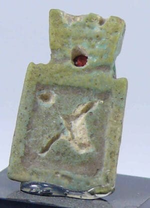 Egypte - Basse époque - Amulette en fritte (miroir) - 664-332 av. J.-C. - (26ème-30ème dynastie)