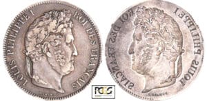Louis-Philippe Ier (1830-1848) - 5 francs tête laurée 2ème type frappe incuse