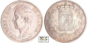 Charles X (1824-1830) - 5 francs 2ème type 1830 BB (Strasbourg) Charles X (1824-1830) - 5 francs 2ème type 1830 BB (Strasbourg)