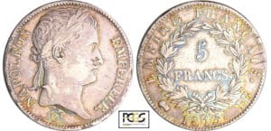 Napoléon 1er (1804-1814) - 5 francs revers empire 1813 BB (Strasbourg) Napoléon 1er (1804-1814) - 5 francs revers empire 1813 BB (Strasbourg)