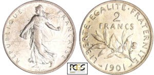 Troisième République (1871-1940) - 2 francs Semeuse 1901