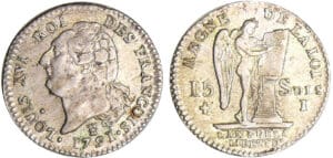 Constitution (1791-1792) - 15 sols type FRANCOIS 1791 I (Limoges) 2ème sem Constitution (1791-1792) - 15 sols type FRANCOIS 1791 I (Limoges) 2ème sem