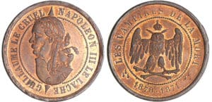Napoléon III (1852-1870) - Monnaie satirique "Napoléon le lâche" 1870-1871