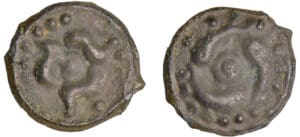 Lingons - Potin aux trois poissons (80-50 av. J.-C.)