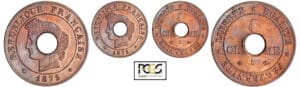 Cochinchine - Sapéque 1875 K (Bordeaux)