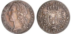 Louis XV (1715-1774) - 1/10 d'écu au bandeau - 1741 B (Rouen)