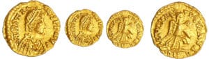 Mérovingien - Imitation au nom de Justin II - Trémissis (Après 507)