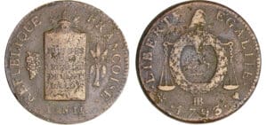Convention (1792-1795) - 2 sols à la balance - An II - 1793 BB (Strasbourg) Convention (1792-1795) - 2 sols à la balance - An II - 1793 BB (Strasbourg)