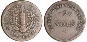 Allemagne - Siège de Mayence - 2 sols 1793