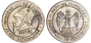 Napoléon III (1852-1870) - Médaille satirique au module de la 5 centimes "Napoléon le misérable"