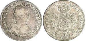 Pays-Bas autrichiens - Maria-Theresia (1740-1780) - 1/2 ducaton 1754 (Brugge) Pays-Bas autrichiens - Maria-Theresia (1740-1780) - 1/2 ducaton 1754 (Brugge)