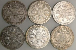 Autriche - Lot de 6 talers François II et Maria-Theresia Autriche - Lot de 6 talers François II et Maria-Theresia