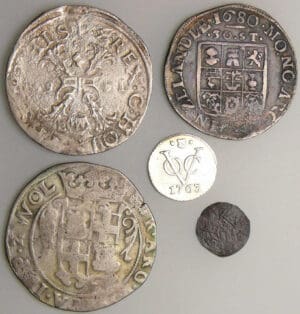 Pays-Bas - Lot de 5 monnaies Pays-Bas - Lot de 5 monnaies