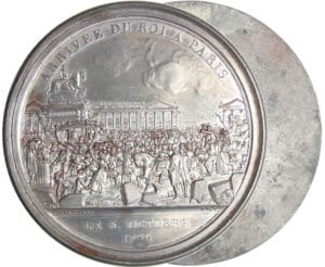 Louis XVI (1774-1792) - Médaille fonte uniface - Arrivée du Roi à Paris / Le 6 octobre 1789