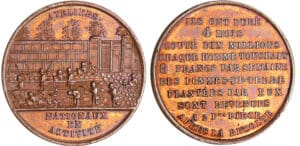 Médaille politique et Satirique - Ateliers nationaux en activité 1848