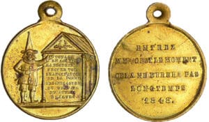 Médaille politique et satirique - Voyage en Icarie 1848