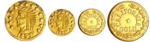 Etats-Unis - Californie - PRIVATE AND TERRITORIAL GOLD 1/2 Dollar 1857