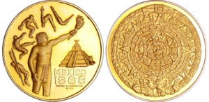 Mexique - Médaille en or des jeux olympiques de Mexico 1968 Mexique - Médaille en or des jeux olympiques de Mexico 1968