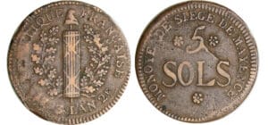 Allemagne - Siège de Mayence - 5 sols 1793