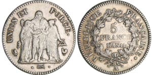 Consulat (1799-1804) - 5 francs Hercule union et force An 11 A (Paris) Consulat (1799-1804) - 5 francs Hercule union et force An 11 A (Paris)