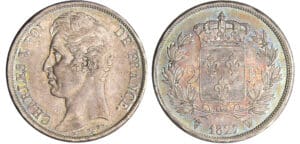 Charles X (1824-1830) - 2 francs 1827 W (Lille) Charles X (1824-1830) - 2 francs 1827 W (Lille)