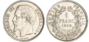Napoléon III (1852-1870) - 1 franc tête nue 1859 A (Paris)