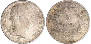 Napoléon 1er (1804-1814) - 5 francs revers empire 1813 H (La Rochelle) Napoléon 1er (1804-1814) - 5 francs revers empire 1813 H (La Rochelle)