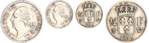 Louis XVIII (1815-1824) - 1/4 de franc buste nu 1817 W (Lille) Louis XVIII (1815-1824) - 1/4 de franc buste nu 1817 W (Lille)