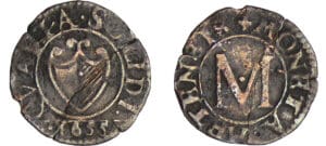 Les trois évêchés - Metz - Liard de billon 1655 Les trois évêchés - Metz - Liard de billon 1655
