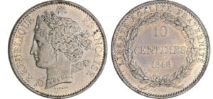 Deuxième république (1848-1852) - 10 centimes concours de Domard 1848