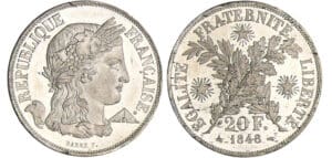 Deuxième république (1848-1852) - 20 francs or concours de Barré 1848