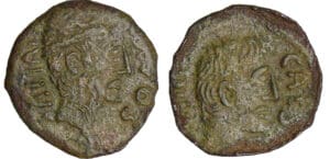 Octave - Sesterce (38 av. J.-C., Italie) imitation barbare