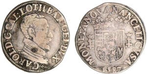 Lorraine - Duché de Lorraine - Charles III - Teston au buste vieux au col plat (Nancy) Lorraine - Duché de Lorraine - Charles III - Teston au buste vieux au col plat (Nancy)