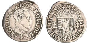 Lorraine - Duché de Lorraine - Charles III - Quart de teston au buste vieux et au col plat (Nancy) Lorraine - Duché de Lorraine - Charles III - Quart de teston au buste vieux et au col plat (Nancy)