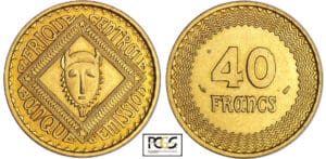 Afrique équatoriale Française - Epreuve de Delannoy - 40 francs (1958)