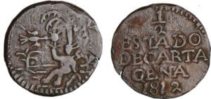 Colombie - Cartagène - 1/2 real 1812