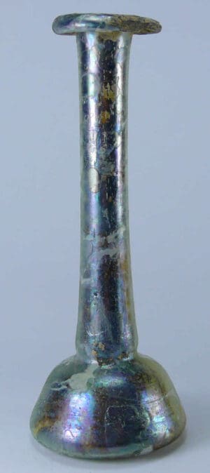 Romain - Balsamaire en verre irisé - 1er-2ème siècle