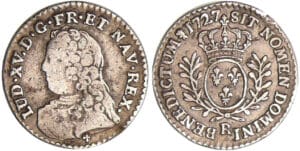 Louis XV (1715-1774) - 1/20 d'écu aux branches d’olivier - 1727 R (Orléans) Louis XV (1715-1774) - 1/20 d'écu aux branches d’olivier - 1727 R (Orléans)